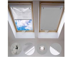 Rolgordijn voor dakvenster, thermische zonwering, zilveren coating, verduisterend, voor dakraam GGU GGL GPU GPL GHL GTU GTL GXU GXL, zonder