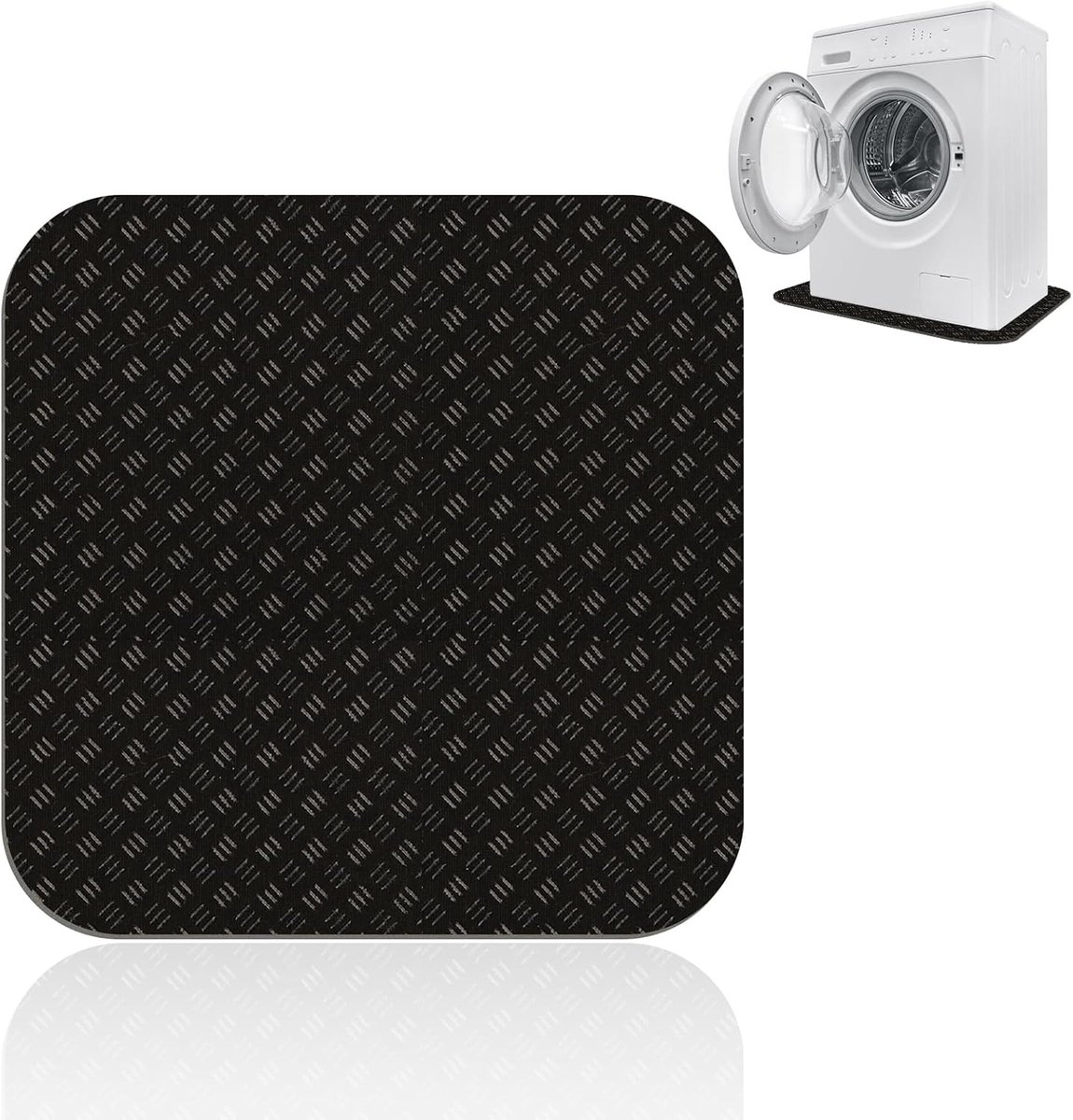 Anti-vibratie mat 60 x 60 cm - dubbelzijdig anti-slip mat - schokabsorberend - geschikt voor wasmachine en droger - ShopVlot