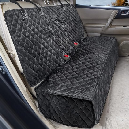 Waterdichte kinderstoelonderlegger hondendeken voor achterbank - Isofix - veiligheidsgordel - krasbestendig - honden- achterbank - universele pasvorm - vrachtwagens - SUV's van Petstar. — afbeelding 3