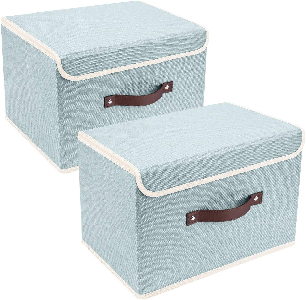 Opvouwbare opbergdoos met deksel - 38x25x25cm - stof - wasbaar - ideale oplossing voor organisatie - SnelShoppen