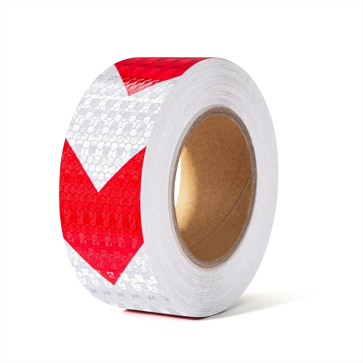 Reflecterende veiligheidsband 5 cm x 25 m - Zelfklevende signaaltape voor auto, motorfiets en fiets - Wit en rood voor optimale zichtbaarheid