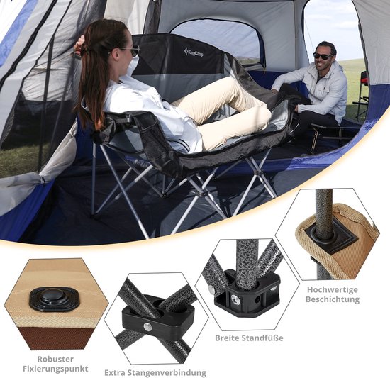 Campingbank Duo Deluxe dubbel - Lounge 2-persoons klapstoel bank 200 kg — afbeelding 3