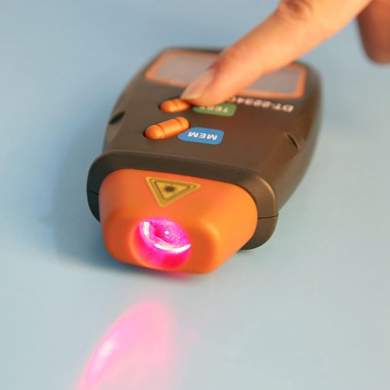 Digitale Toerenteller - Snelheidsmeter RPM - Motoren Meten - Contactloos Meten - 99999 RPM - Zwart — afbeelding 5