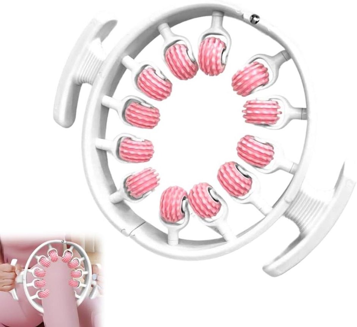 Cellulite Massageapparaat - Huidroller Lichaam - Huid Verstevigen - Speciale Rollen Design - 17 x 15 x 4 cm - Roze