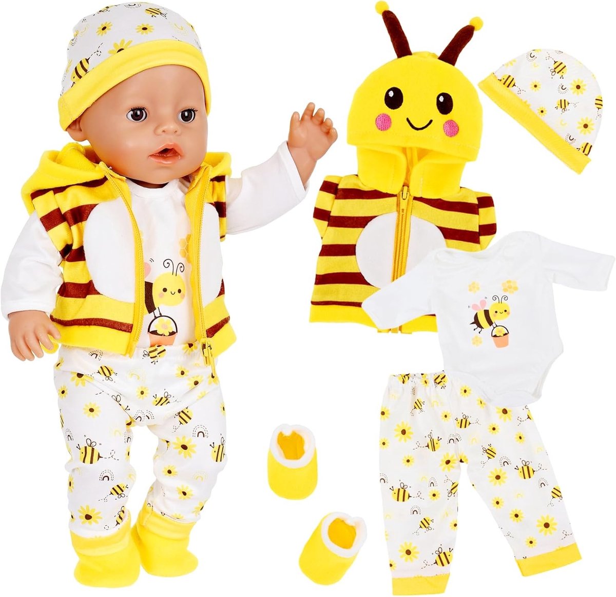 Schattige overall voor 14-18 inch poppen, perfect voor speelplezier en creatief verkleden