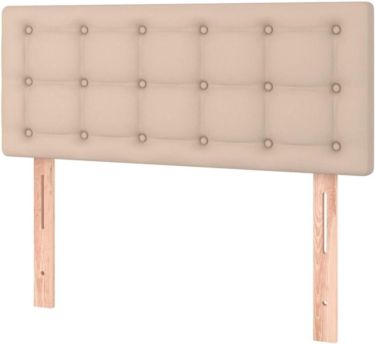 Hoofdbord met LED - Bedonderdeel - Bedombouw - Verstelbare hoogte - 100 cm breed - Cappuccino