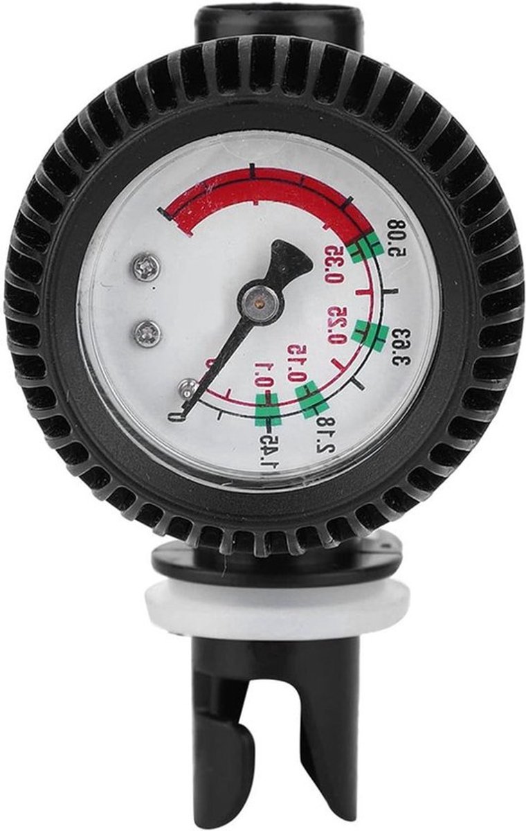 Luchtpomp Manometer - Druk Meter - Opblaasbare Items Controleren - 0-5 PSI Meetbereik - 3.8 cm Diameter - Zwart