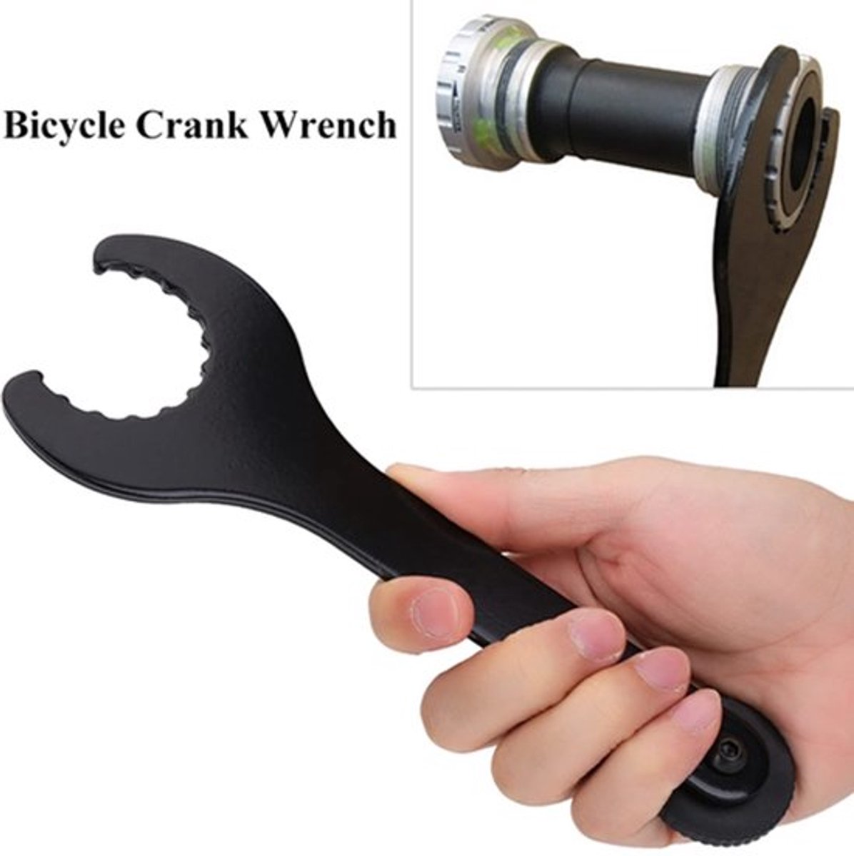 Moersleutel Koolstofstaal - Fiets Crank Sleutel - Verstelbaar - Duurzaam - 22 cm - 2 Zijden - Fietssleutel