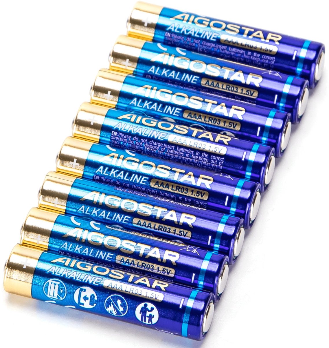 SnelShoppen - Alkaline batterij LR03 (AAA) 1,5 V, 8 stuks voor afstandsbedieningen, speelgoed, zaklampen en meer - Duurzaam en betrouwbaar