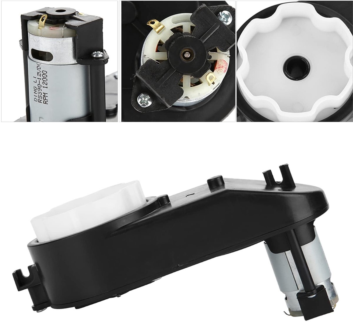 SnelShoppen - Rs390 Elektrische Motor Versnellingsbak 6V/12V 12000-20000 RPM - Kinderen Auto Versnellingsbak - Laag Geluidsniveau - Slijtvast Speelgoe