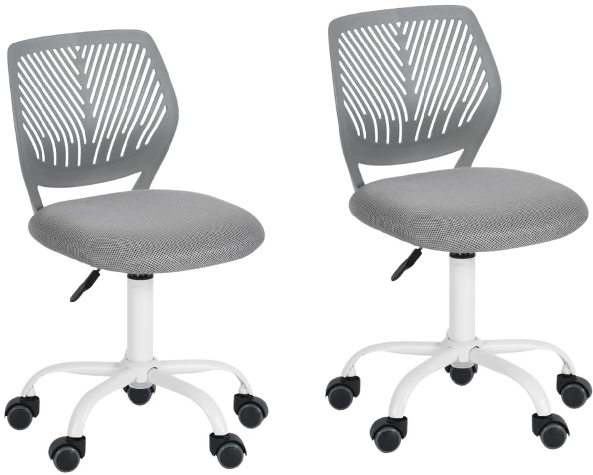 SnelShoppen - 2 Stuks Ergonomische Kinderstoel - In Hoogte Verstelbare Draaibare Studie Stoel voor Tieners, Jongens en Meisjes, Ideaal voor Thuis en K