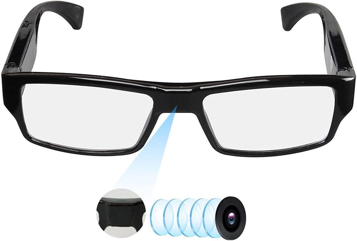 Verborgen Camera Bril - Video Recorder - Momenten Vastleggen - HD 1080P Opname - Tot 256GB - Zwart