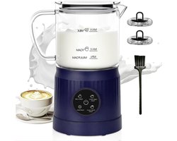 Melkopschuimer Glas - Automatische opschuimer - Dranken Bereiden - Vier standen - 4-in-1 - Blauw
