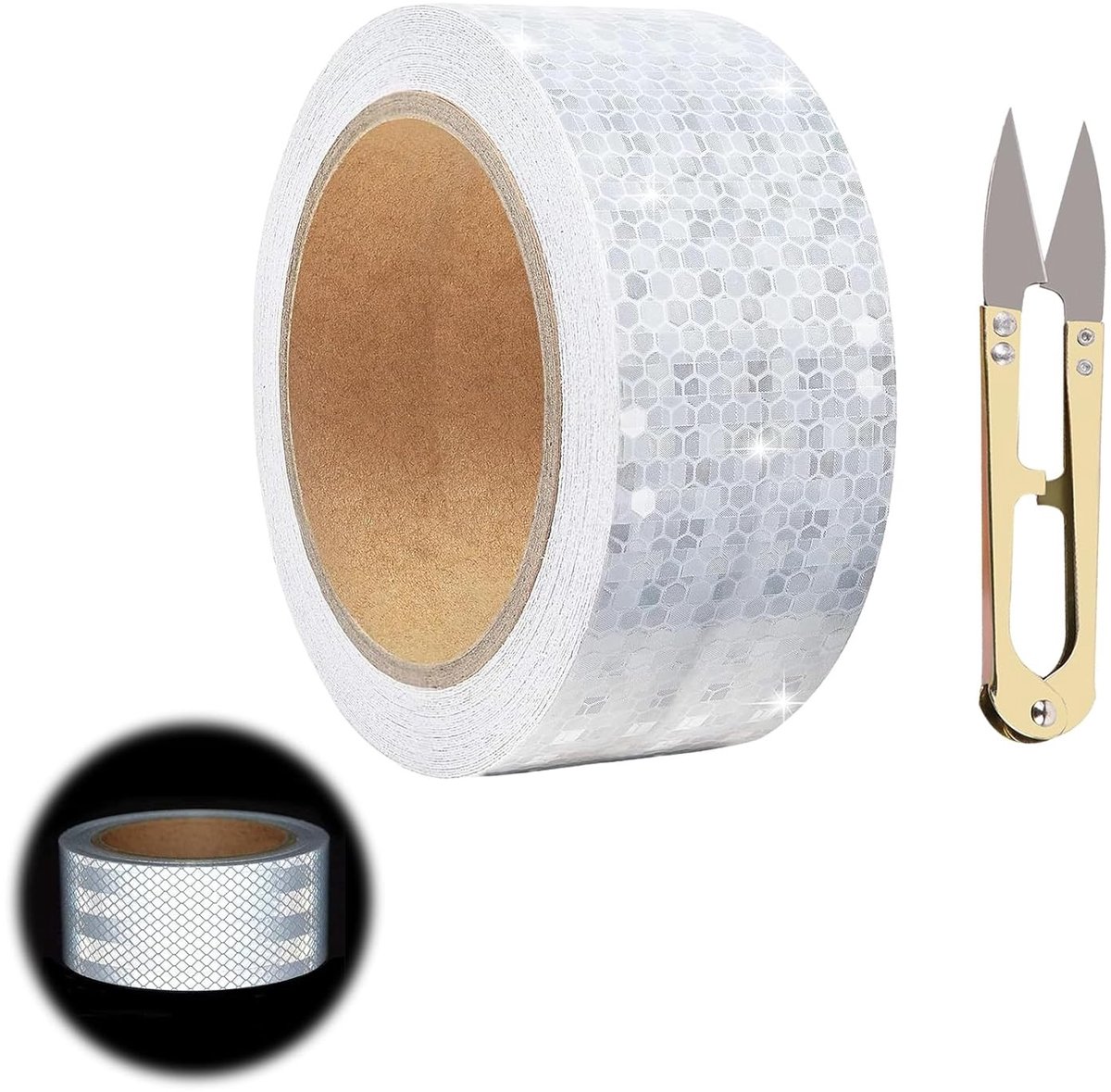 Reflecterende Zelfklevende Tape 10 Meter, Snijbaar op Maat, Veilig voor Fietsen en Voertuigen, Ideaal voor Reflector Stickers en Veiligheid