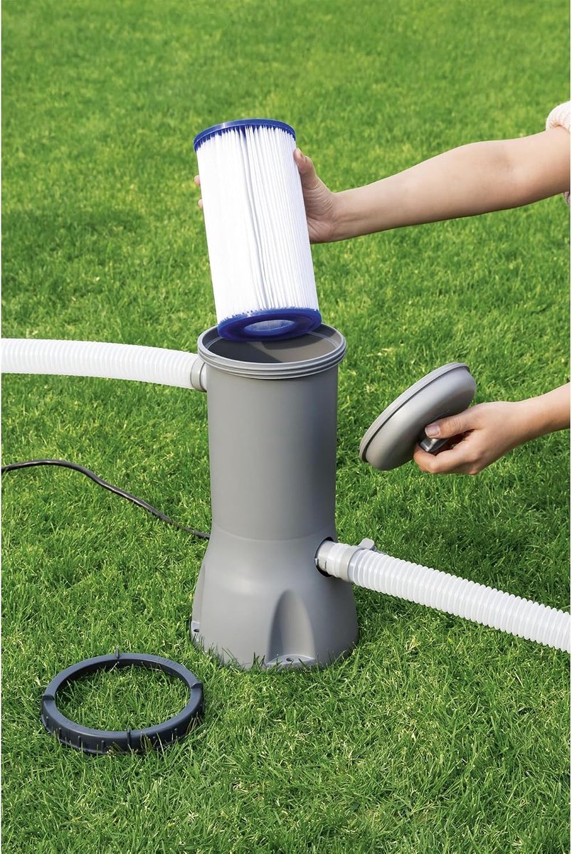 Set van 6 vervangende filtercartridges voor Bestway-zwembadfilterpompen – Geschikt voor Bestway Type III-pompen (FD2138) – Filter voor zwembadreiniging – 20,3 x 10,6 cm