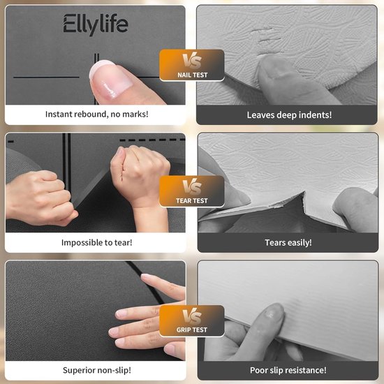 SnelShoppen - Yogamat 5 mm PU Antislip met Uitlijnstreep, Niet-giftig Rubber, Geurvrij, Ideaal voor Yoga, Pilates, Meditatie, 183 x 61 x 0,5 cm, Donke van Snelshoppen — afbeelding 2
