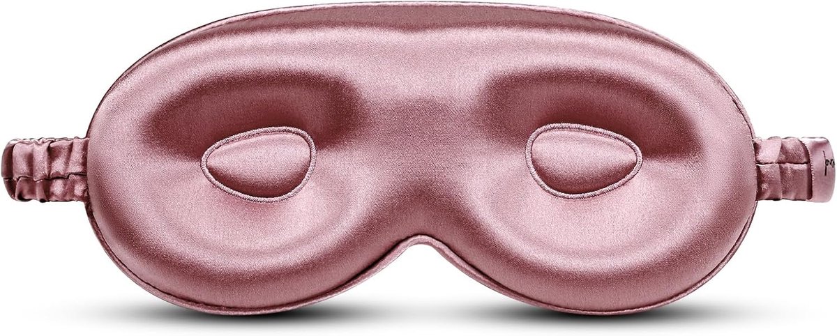SnelShoppen - Slaapmasker Zijden 3D Anti-Rimpel Huidvriendelijk Blackout Roestig Roze voor Ontspanning en Slaapcomfort