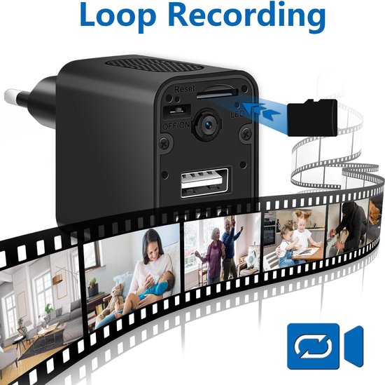 Verborgen 1080p HD WiFi Spionagecamera met Bewegingsdetectie van Merkloos — afbeelding 5