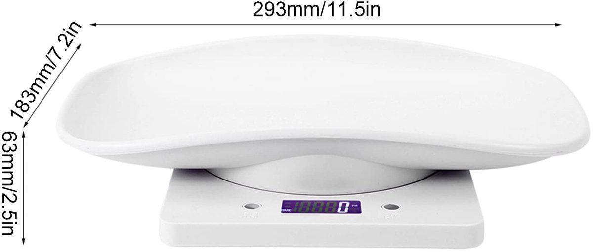 SnelShoppen - Digitale Weegschaal voor Kleine Huisdieren - 10 kg/1 g Nauwkeurig, LCD Scherm, Antislipmat, Geschikt voor Katten en Honden, Ideaal voor