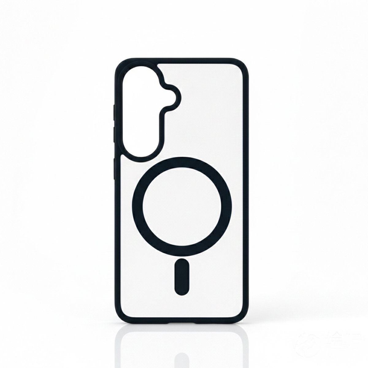 Hoesje Geschikt voor Samsung Galaxy A27 - Zwart - Casemania Magnetisch Bumper Back Cover Geschikt voor MagSafe - Zachte TPU Rand en Krasbestendige Transparante Achterkant Back Cover