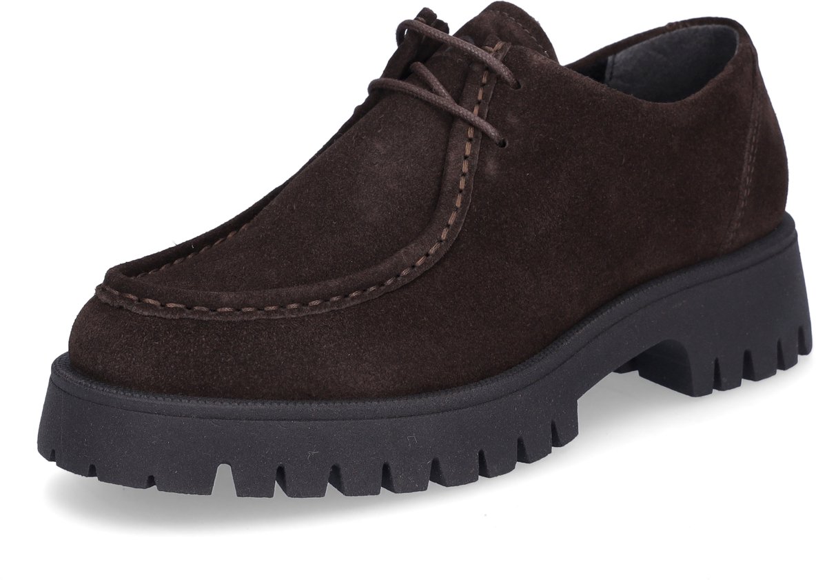MIDS MINKA dames veterschoen donkerbruin