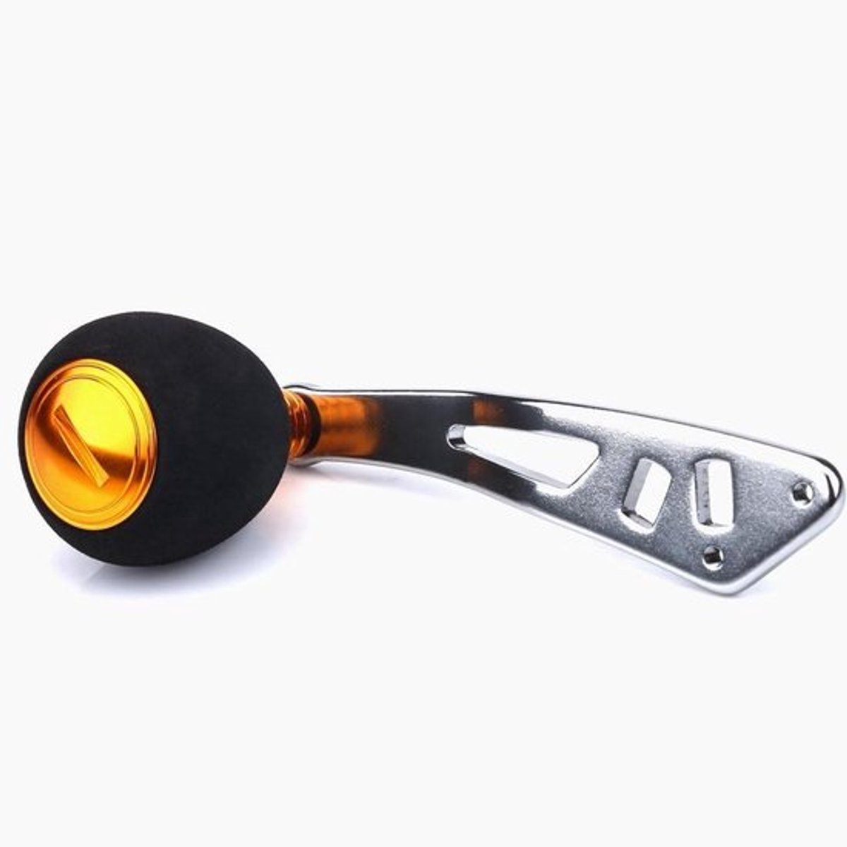 Aluminium vismolen handvat met krachtige slingerarm voor vissen - Zwart - Visgerei accessoires