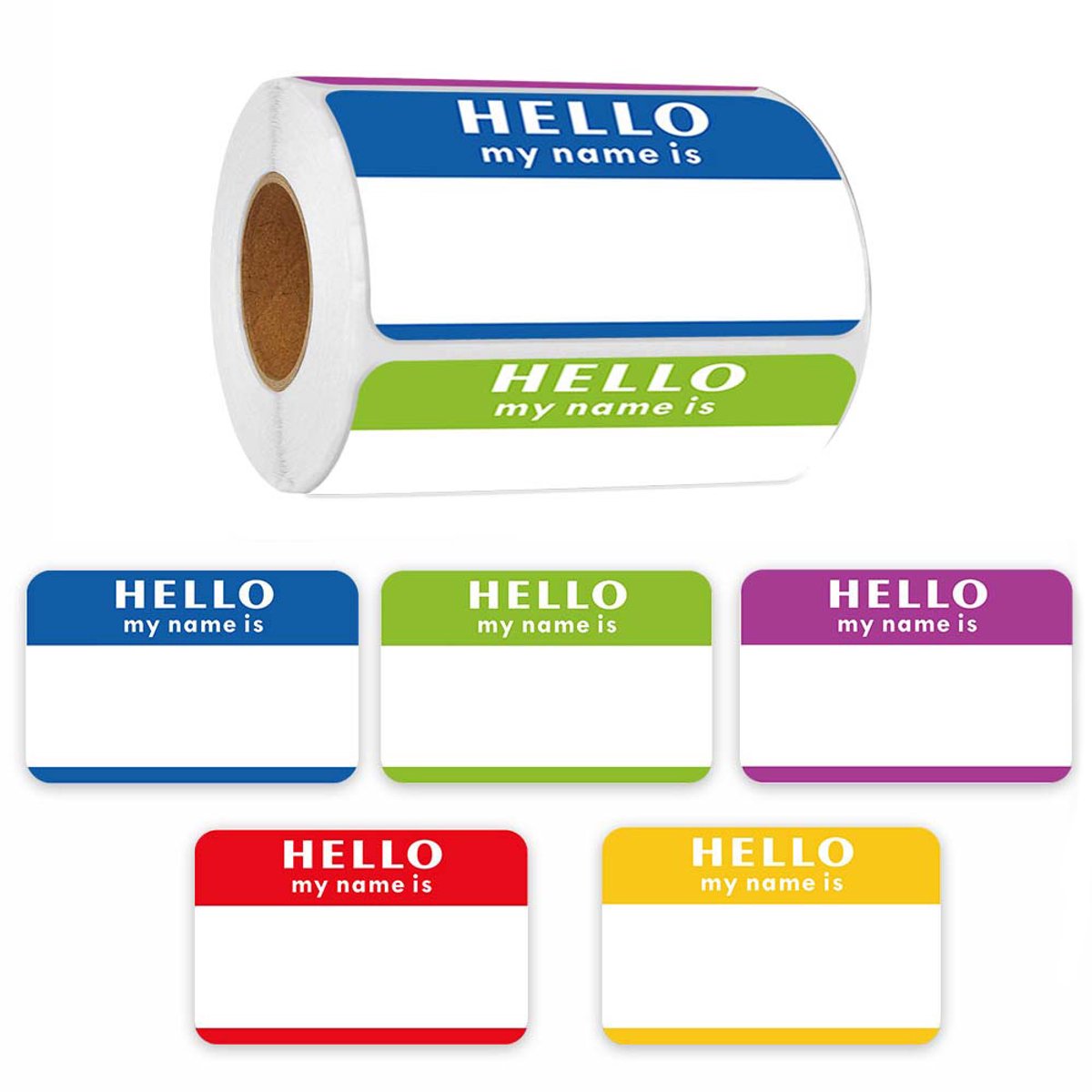 330 Stuks Naamstickers - Beschrijfbare zelfklevende naametiketten - Naamlabels zelfklevend - Label sticker - Waterdichte Labels voor kantoor, school en feestactiviteiten