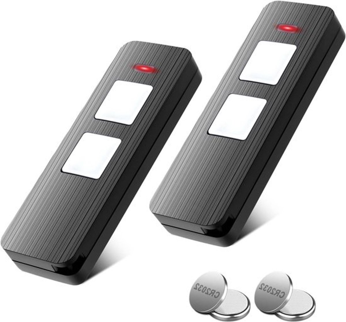 Garage Deur Afstandsbediening 868 MHz met 2 Kanalen, Handzender voor Garage Deuropener, Compatibel met Rolling Code Systemen, Set van 2 Stuks