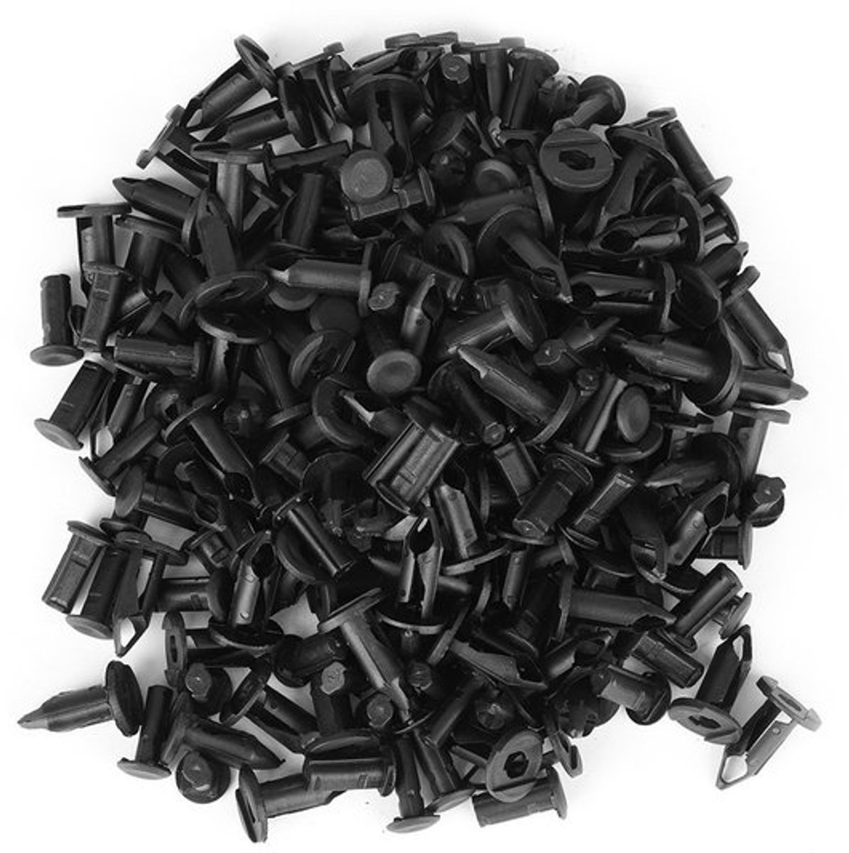 Klinknagels 100 Stuks - Zwarte Klinknagels - Plastic Klinknagels - Bevestigingsclips Auto - Hoogte 15 mm - Geschikt voor Gatmaat 8 mm