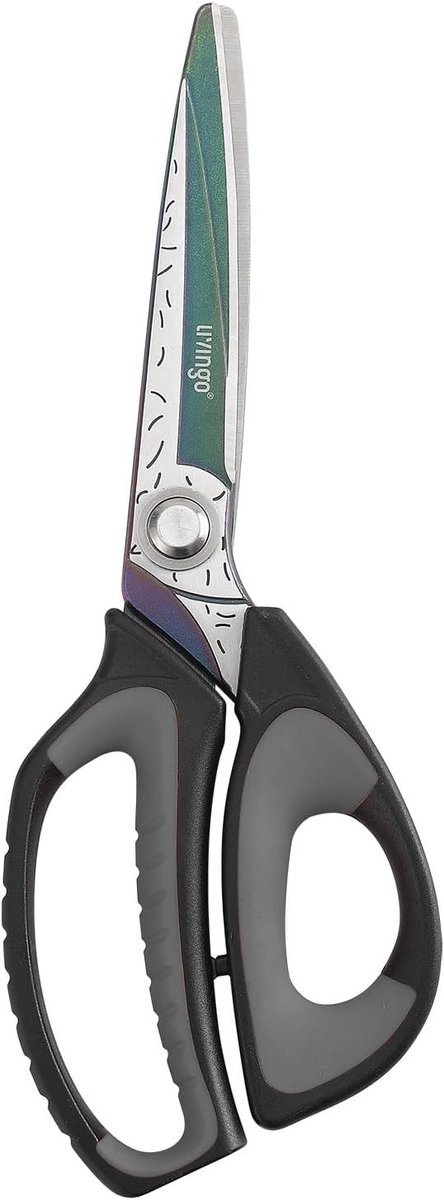 Zware Industriële Scharen van 10 Inch van Titanium Coated RVS voor Huishouden, Tuinieren en Bouw, Zwart en Grijs