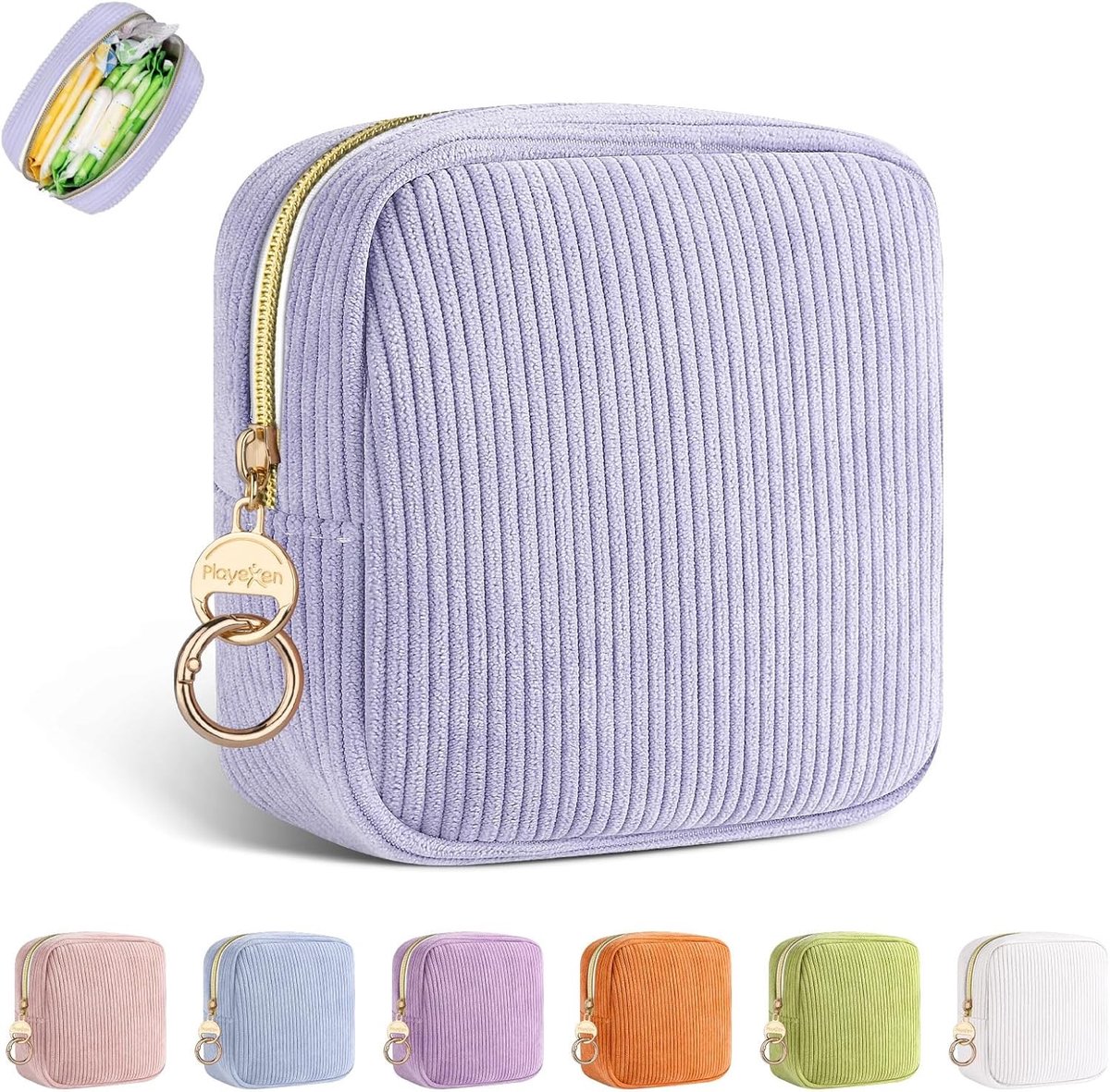 Opbergtas voor menstruatieproducten, tampons en maandverband - Organizer met ritssluiting voor borstvoeding en geschenken