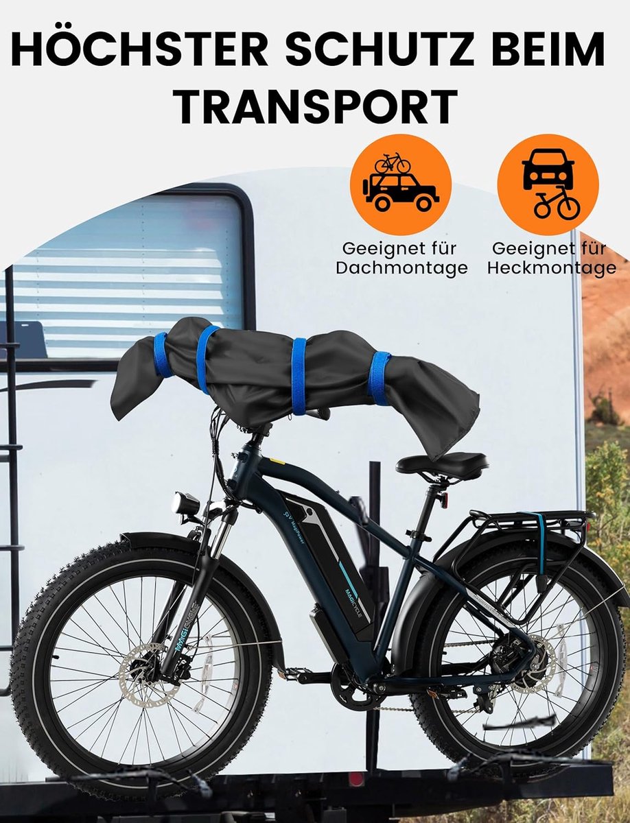 SnelShoppen - Set van 2 Stuurbeschermhoezen voor E-bike, Fietstransportbescherming, Waterdichte en Stofdichte Fietshoes voor Handgrepen, Krasbeschermi