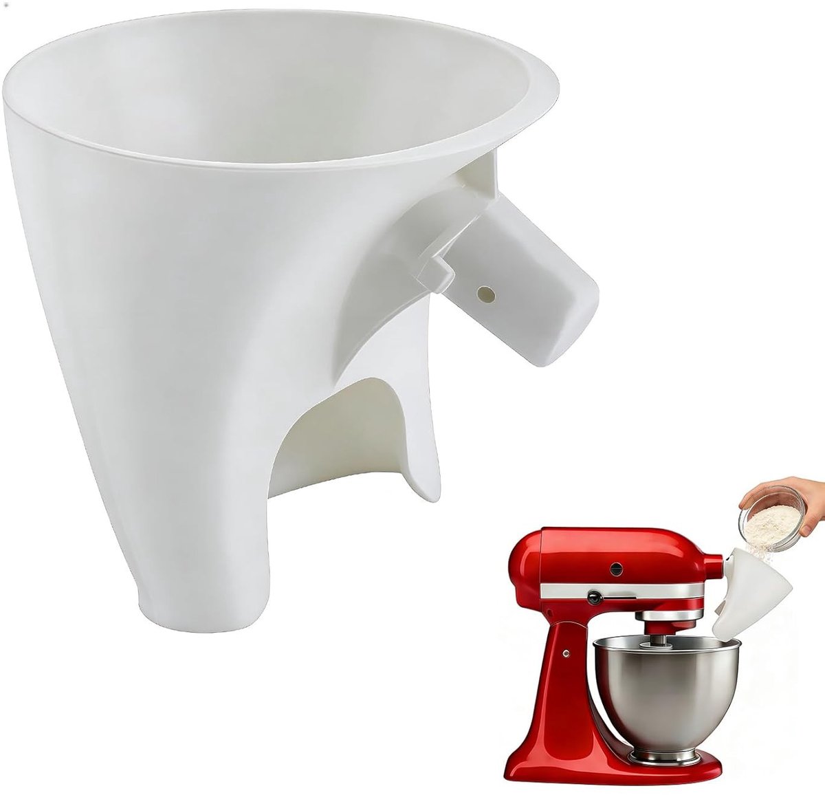 Accessoires voor Meel Gietkan, Geschikt voor 4.5-5-Quart Keukenblender met Kantelkop, Vaatwasmachinebestendig en Handig in Gebruik
