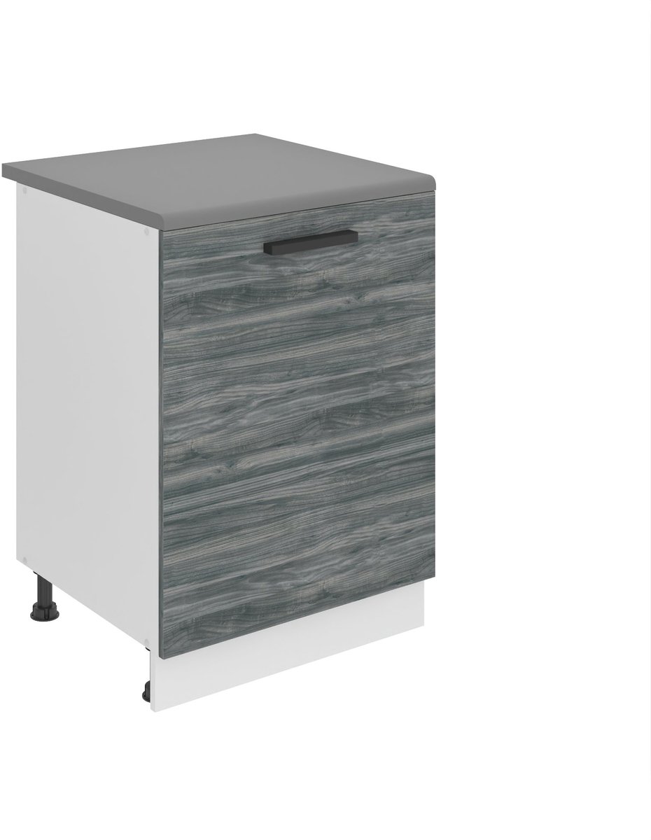 BELINI Keukenonderkast SD 60 cm met 1 Deur met Werkblad - Glamour Wood
