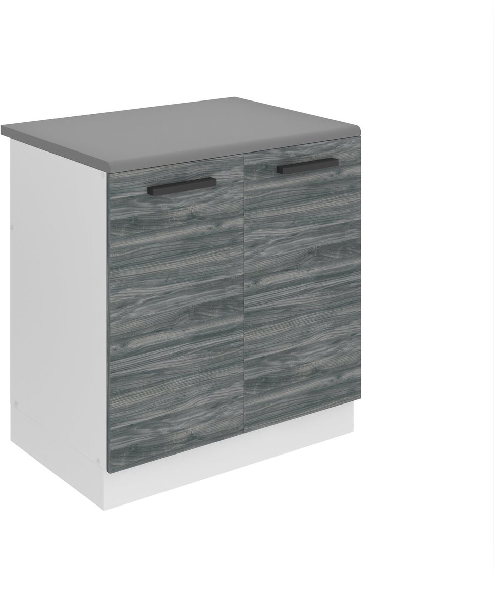 BELINI Spoelbakkast SDZ 80 cm met 2 Deuren met Werkblad - Glamour Wood