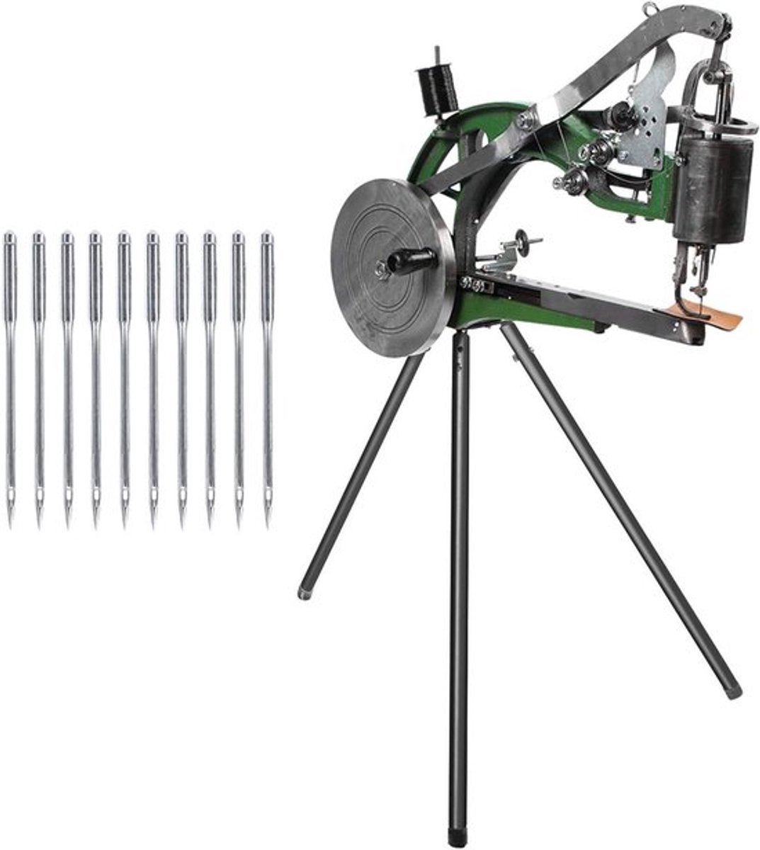 DIY Schoenreparatiemachine voor Leren en Nylon, Handmatige Naaiapparaat voor Schoenen en Regenjassen, Inclusief Naaiaccessoires en Gereedschap