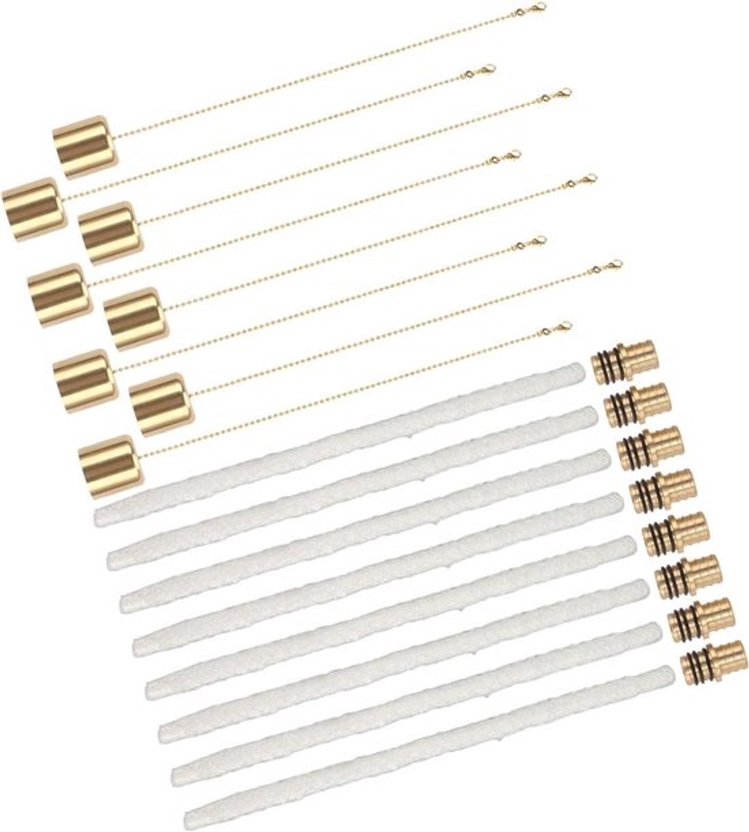 DIY Wijnfles Fakkel Kit met Messing Wick Houder en Ringen voor Unieke Tuinverlichting en Decoratie