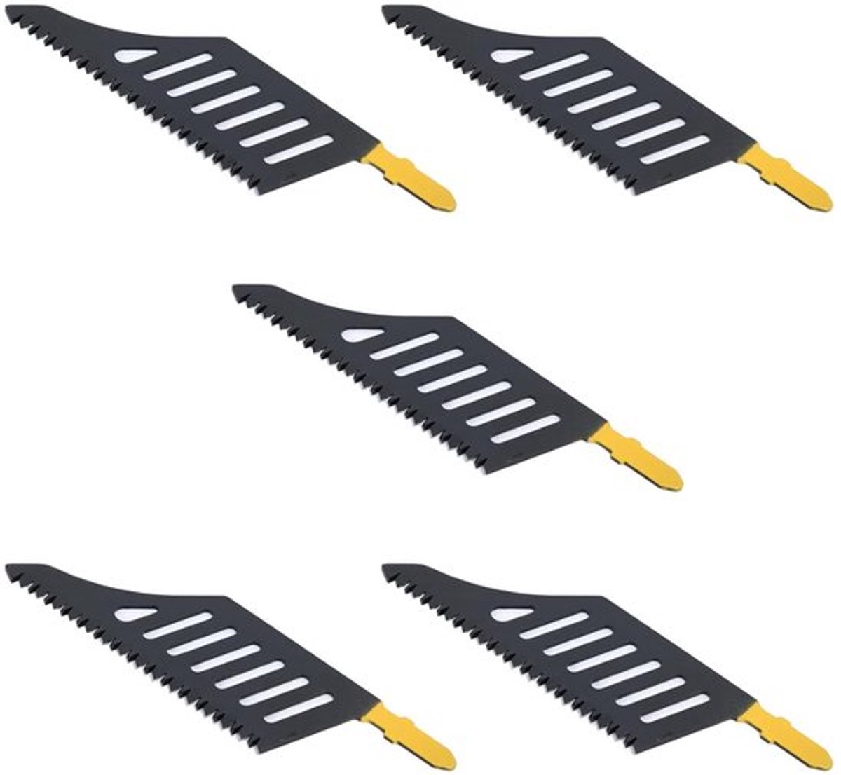 Set van 5 T-Shank Decoupeerzaagbladen, Geschikt voor 11 TPI en Diverse Merken zoals Bosch en Dewalt