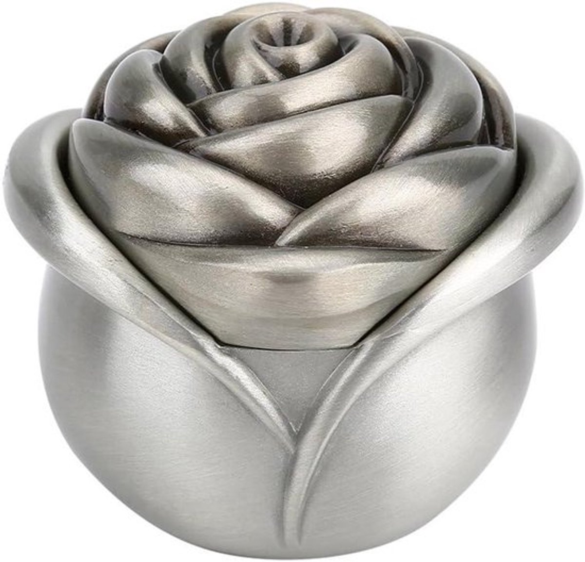 Ringdoos met roze bloemontwerp voor bruiloft - Zinklegering sieradenopbergdoos - Ideaal voor ringen en oorbellen - Voorstel, verloving, bruiloftscadeau