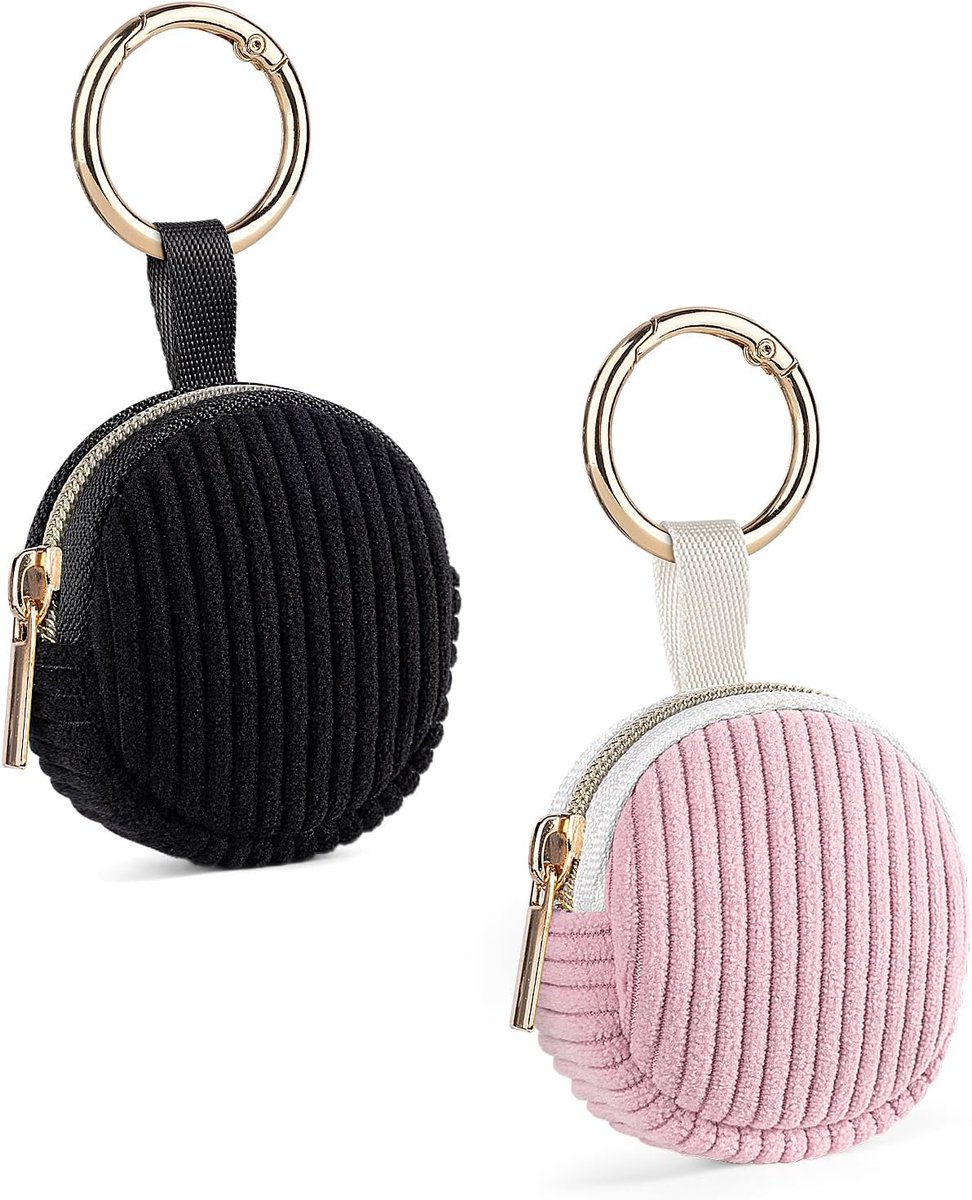 SnelShoppen - 2 stuks sieradenopslag, klein sieradenkistje, reisetui voor dames, sieradenorganizer, etui voor oorbellen, armbanden en ringen (zwart en