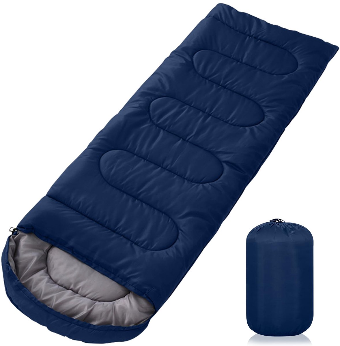 Slaapzak - Kampeerzak Outdoor - Kamperen en Reizen - Waterdicht en Lichtgewicht - 220x85 cm - Donkerblauw