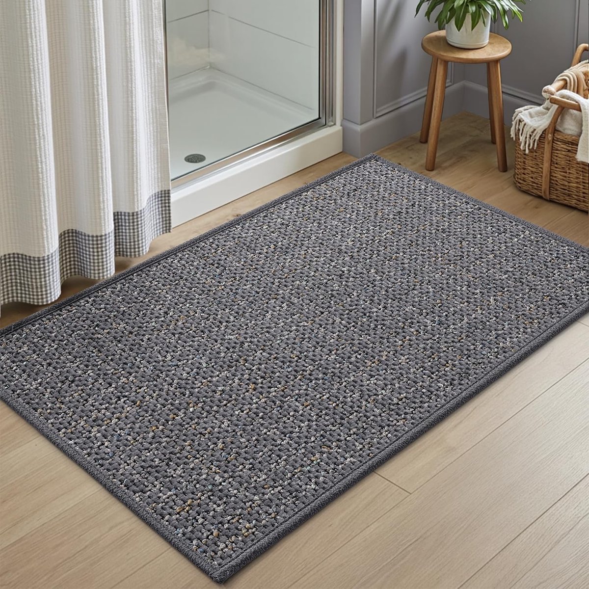 Antislip Badmat 60 x 90 cm, Absorberend en Sneldrogend Badtapijt voor Badkamer en Douchevl