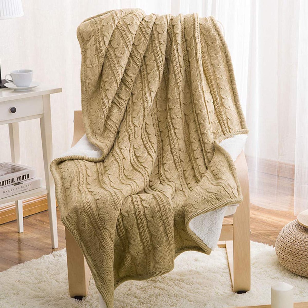 fleece werpdekens Reisformaat - Superzachte donzige warme stevige bedspreien voor bank Microfiber deken -11_180cmX200cm