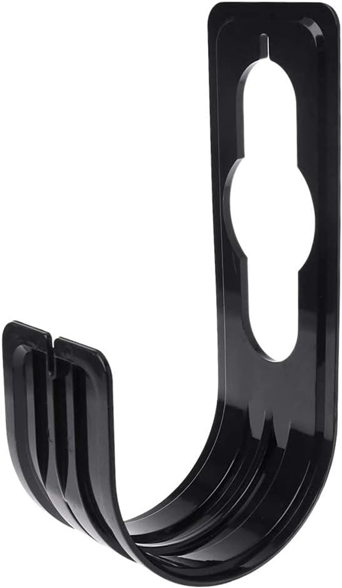 Slanghouder voor tuinslang, 8,5 inch, stalen slanghaspel, wandgemonteerde slanghouder voor tuin, outdoor, zwart