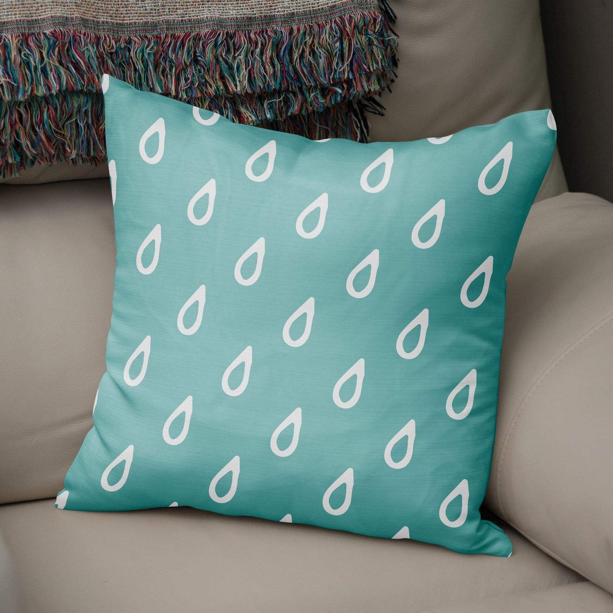 Kussenhoes willekeurig patroon, gooien kussenhoezen, home decoratieve kussenslopen voor woonkamer, bank, slaapkamer, grootte: 43x43 cm - ontworpen en vervaardigd in Turkije