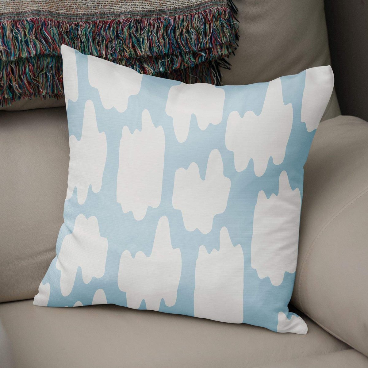 Kussenhoes willekeurig patroon, gooien kussenhoezen, home decoratieve kussenslopen voor woonkamer, bank, slaapkamer, grootte: 43x43 cm - ontworpen en vervaardigd in Turkije