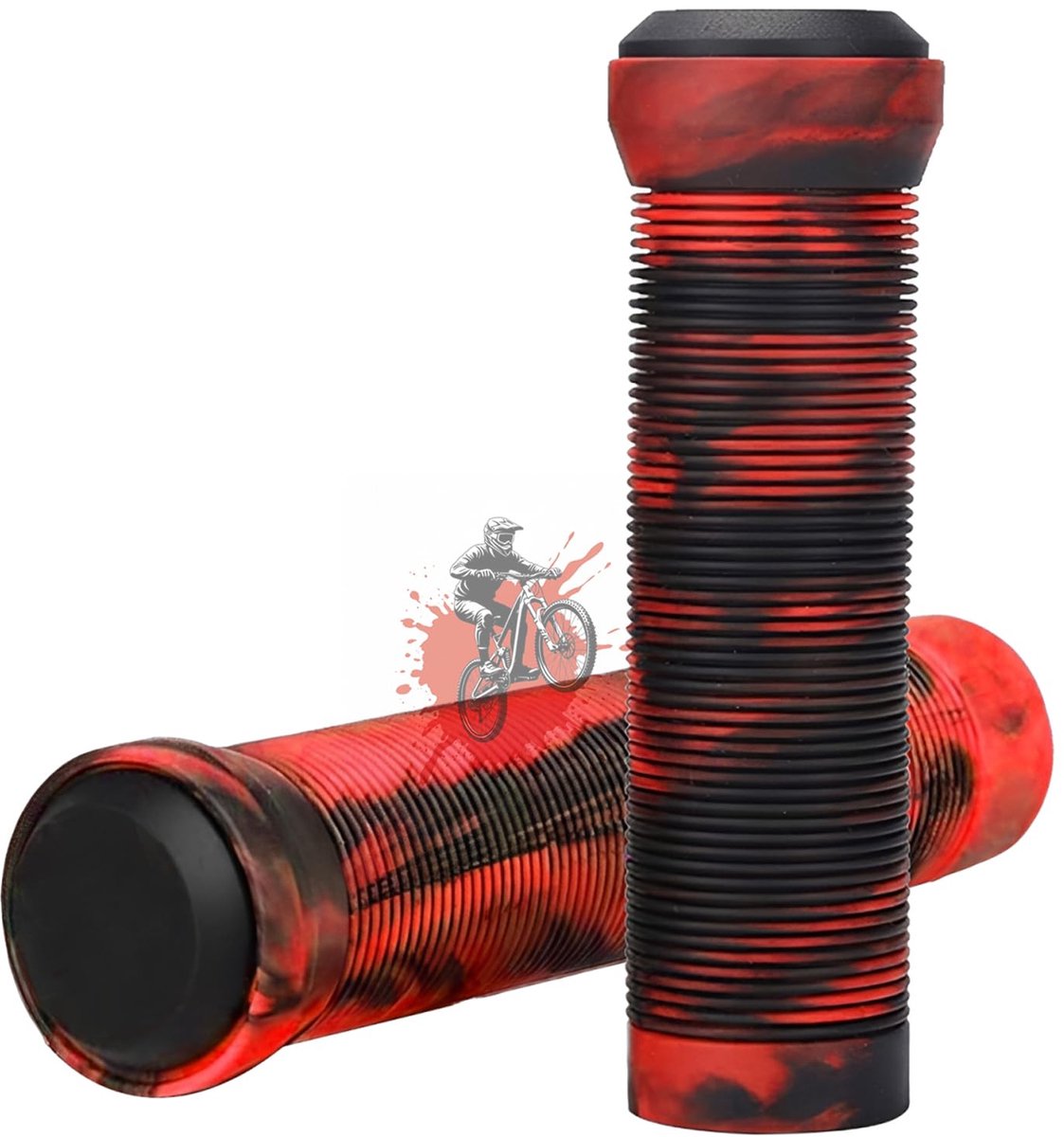 1 Paar Fietshandgrepen, MTB Fietshandgrepen van Rubber, Fietsstuurbescherming Comfort-Grip-Technologie, Universeel Stuur voor Fiets, 22 mm voor Mountainbike, Racefiets, BMX