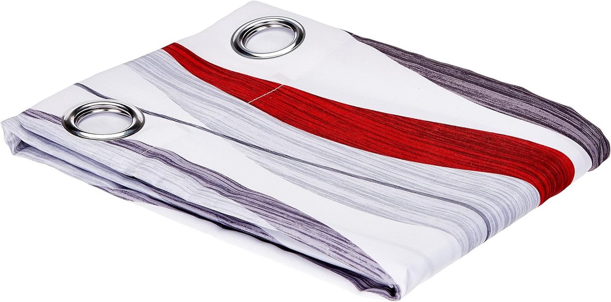 d'Intérieur ONDULYS ooggordijn, polyester, rood, 140 x 260 cm