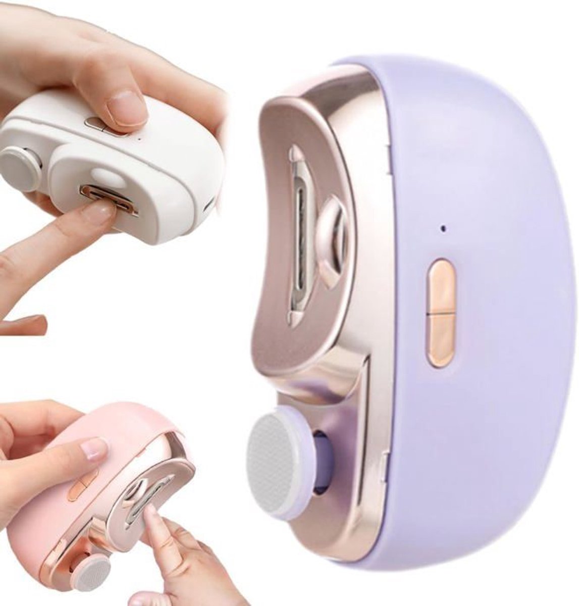 Elektrische nagelknipper - 3-in-1 - Polijsten en slijpen - Twee snelheidsstanden - USB-opladen