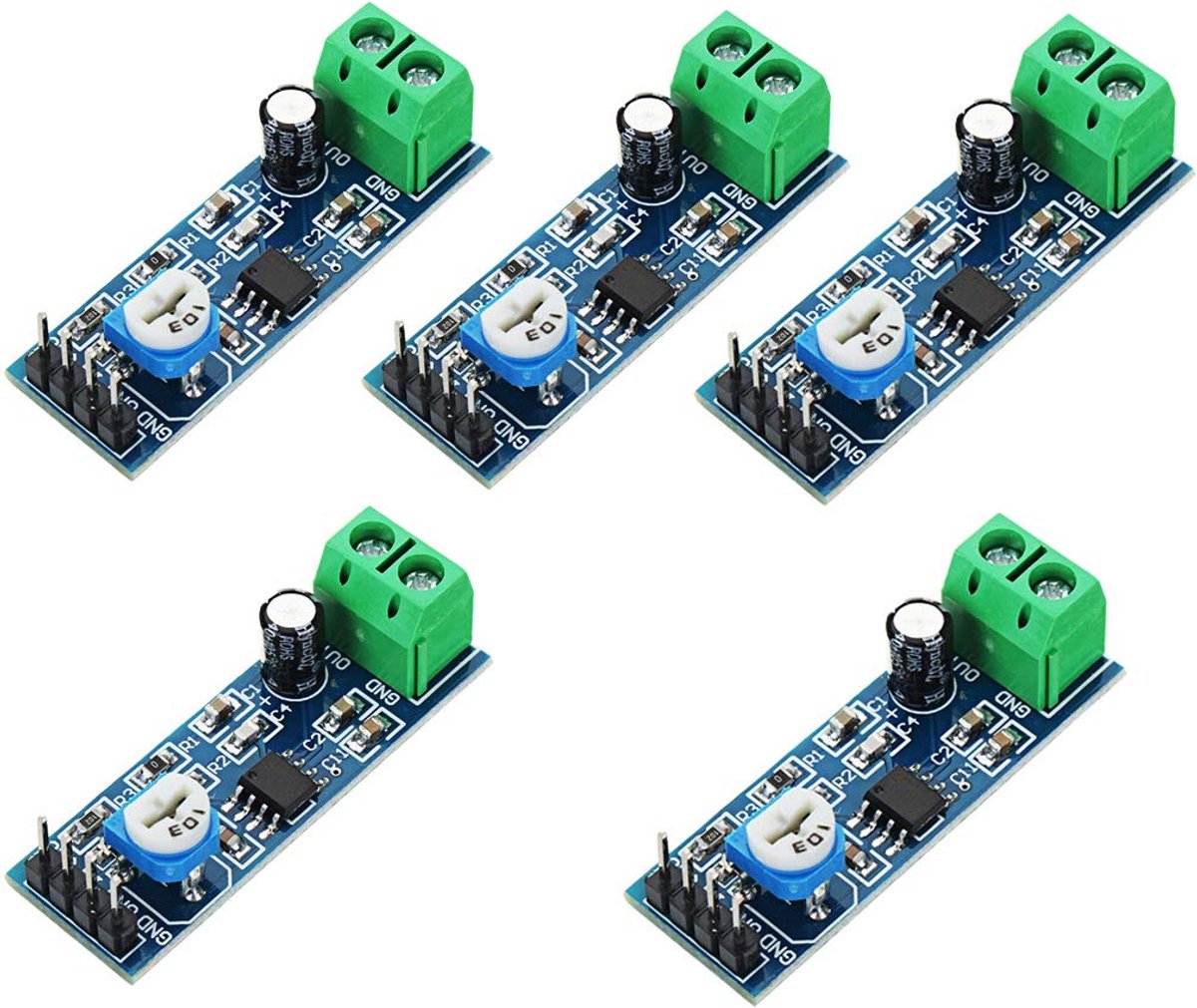 5 stuks LM386 Mono Audio Amplifier Module 200 Times AMP Solo 5 V-12 V 10 K verstelbaar